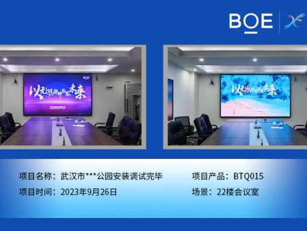 湖北武漢市**公園22樓會(huì)議室BTQ015安裝調(diào)試完畢