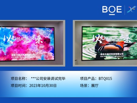 湖北**公司展廳BTQ015安裝調(diào)試完畢