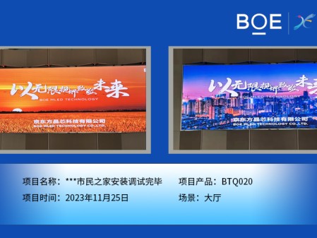 湖北**市民之家大廳BTQ020安裝調(diào)試完畢