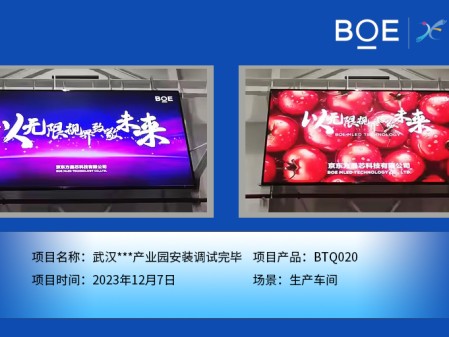 湖北武漢**產(chǎn)業(yè)園生產(chǎn)車間BTQ020安裝調(diào)試完畢