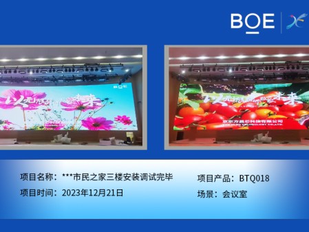 湖北**市民之家三樓會議室BTQ018安裝調(diào)試完畢