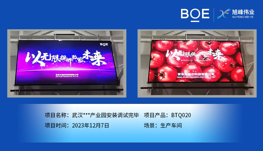 湖北武漢**產(chǎn)業(yè)園生產(chǎn)車間BTQ020安裝調(diào)試完畢