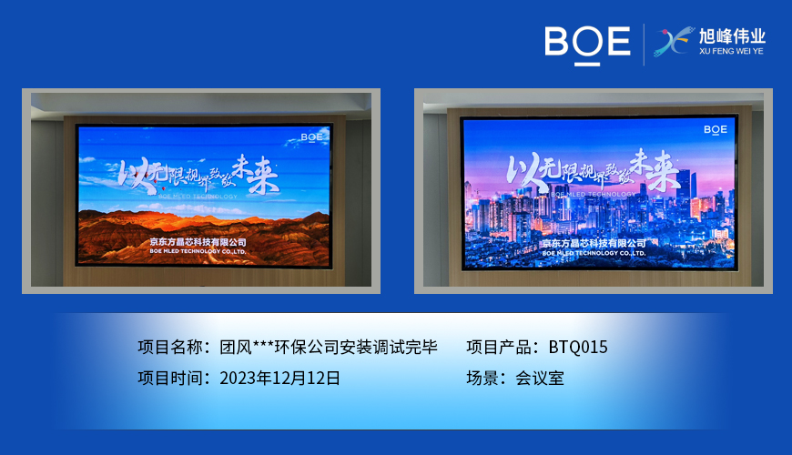大慶團風**環(huán)保公司會議室BTQ015安裝調試完畢