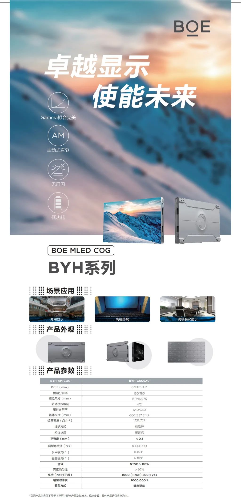 湖北BOE MLED COG BYH系列 卓越顯示 使能未來