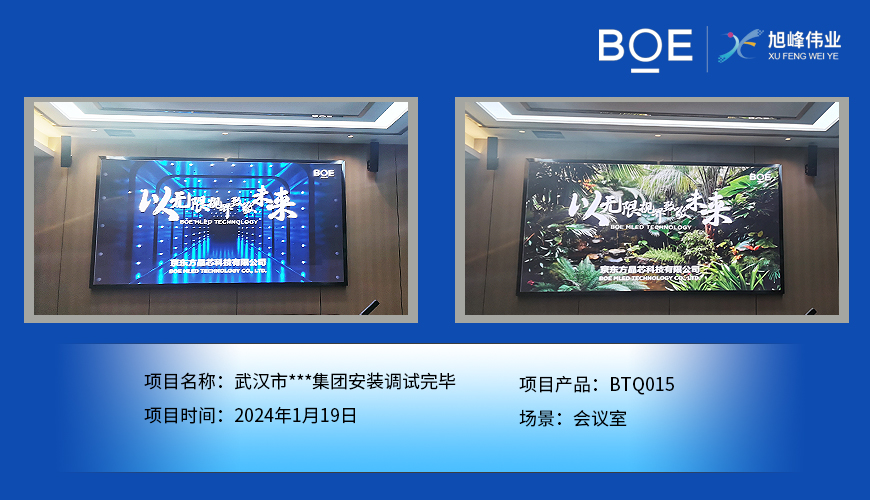 湖北武漢市**集團(tuán)會(huì)議室BTQ015安裝調(diào)試完畢